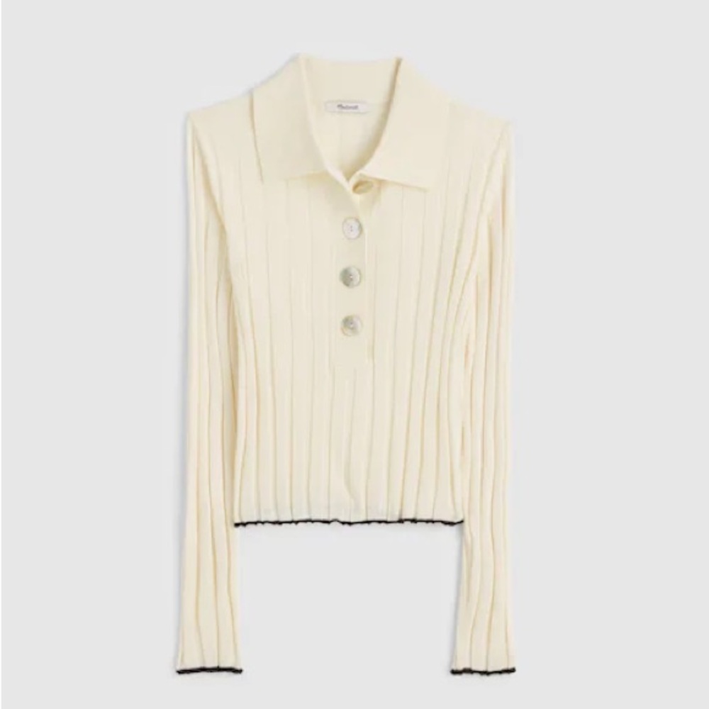 Madewell Ribbed Polo Sweater